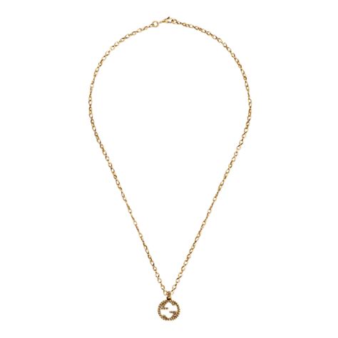 gucci chain 18k|Gucci interlocking g necklace gold.